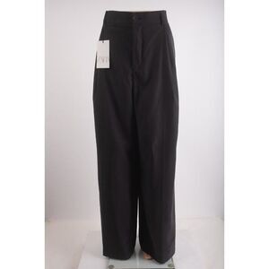 Zara Womans Pants trouser Size L Black Wide Leg High Waist 5427/420 NWT